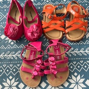 Bundle of three pairs size 5 baby girl shoes
